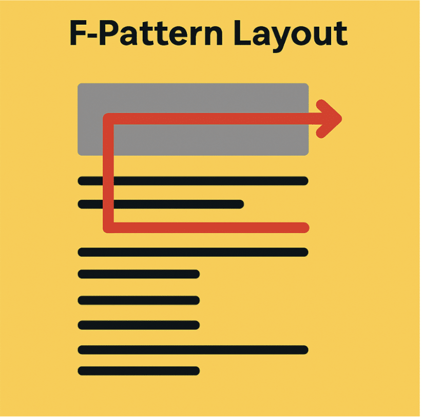 F-pattern layout