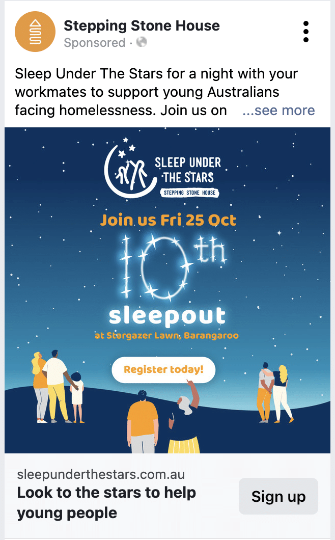 Stepping stone house ad creative